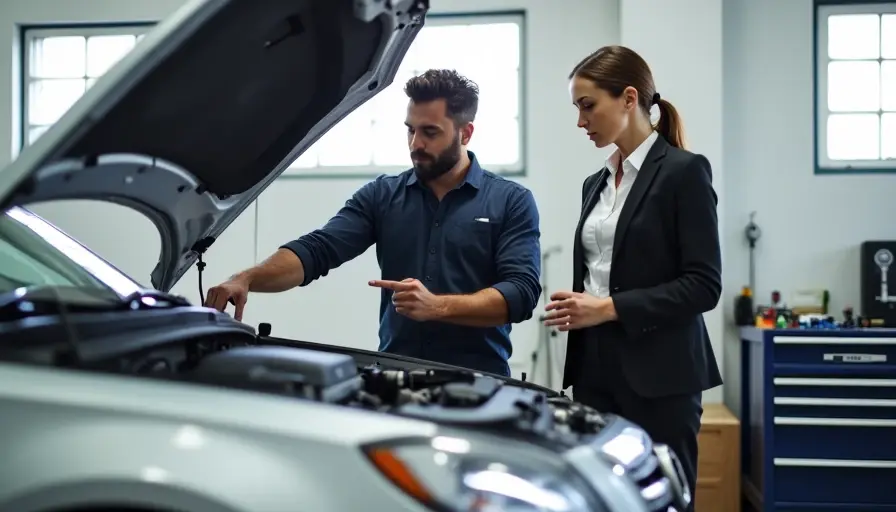 Used car pre-purchase inspection importance Mechanic inspecting used car before purchase