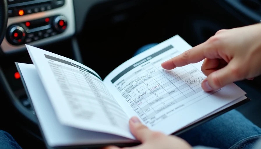 How to check oil change schedule in your manual Car owner's manual showing oil change interval